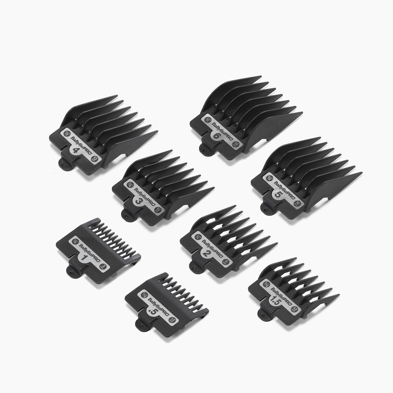 8 comb attachments (No. 0.5-1-1.5-2-3-4-5-6)